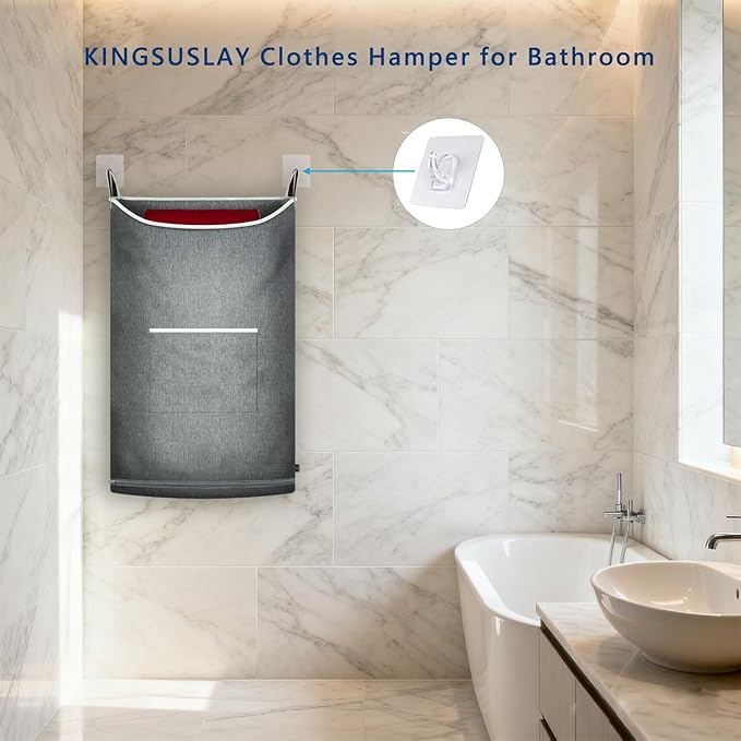 XL Large Hanging Laundry Hamper, Over the Door Laundry Bag