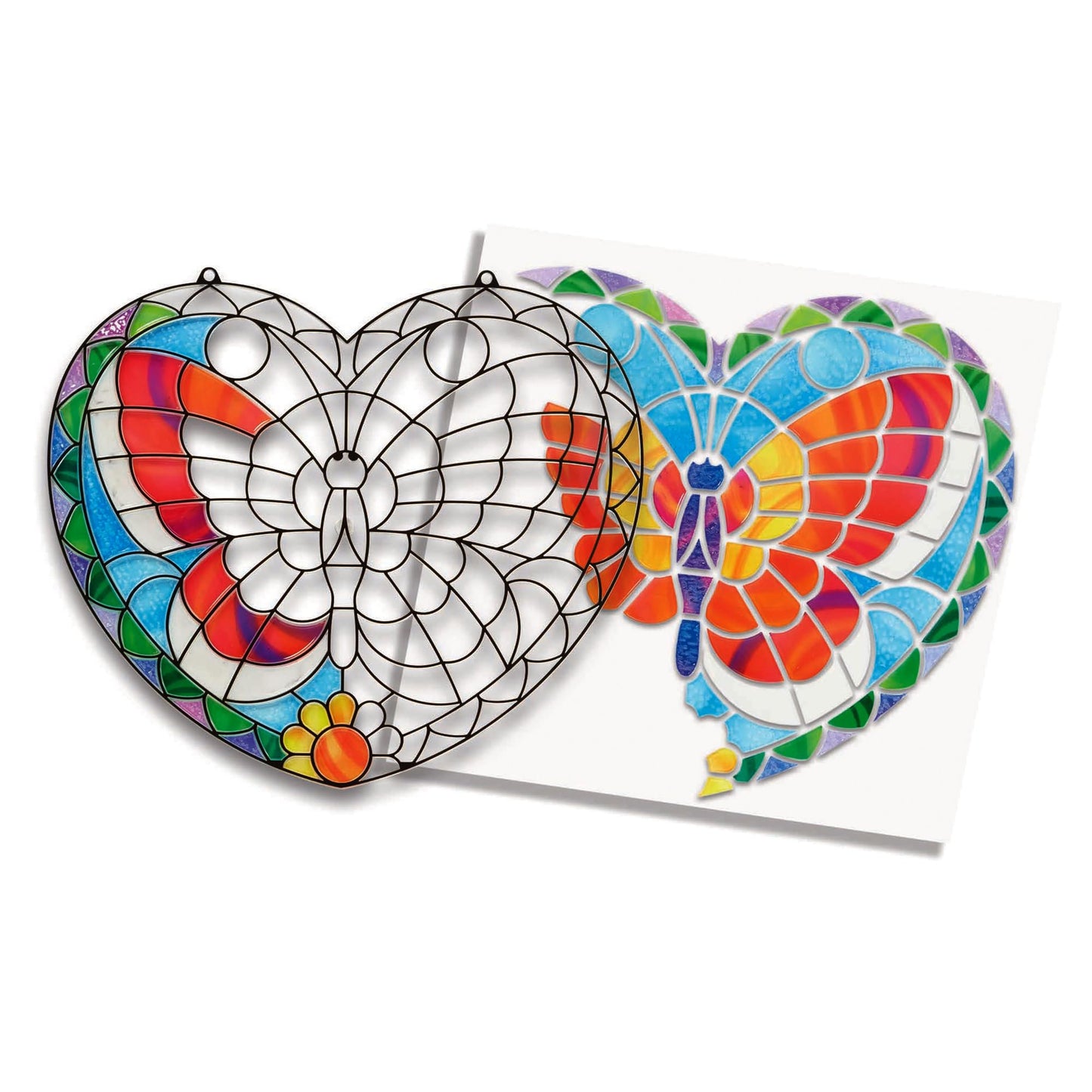 Melissa & Doug Stained Glass Butterfly Kit| Arts and Crafts for Children Age 5+ | Kids Activity Window Art Kit | Mess Free Activity | Gifts for Boys & Girls