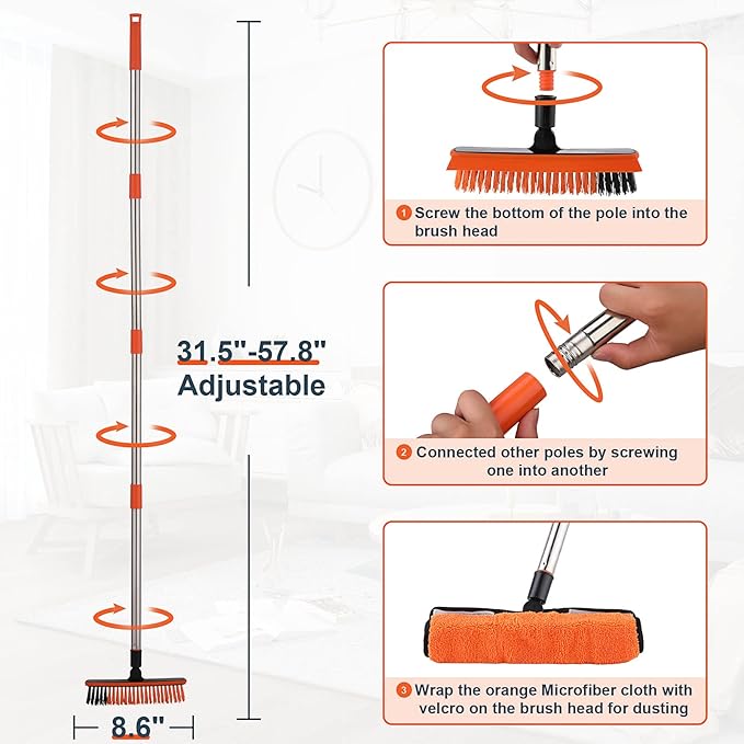 2 in 1 Floor Scrub Brush Grout Brush