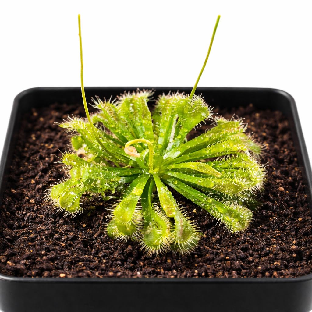 Live Spoon-leaved Sundew Plant. Adult Size, Drosera Spatulata, Carnivorous Plant, 30 Days Guarantee