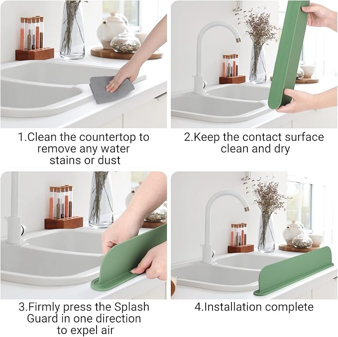 19.29 inch Silicone Sink Splash Guard, Splash Guard