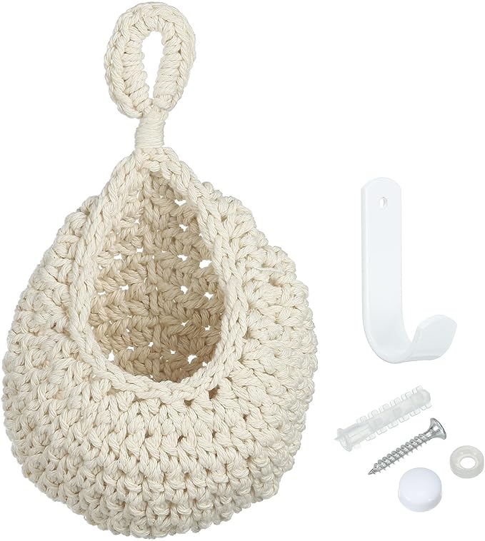PATIKIL Hanging Fruit Baskets for Kitchen, Mini Size Teardrop Home Decor