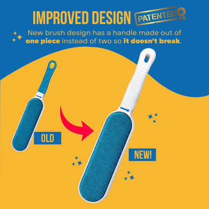 Fur Magic Pet Hair Remover Lint Brush With Self-Cleaning Base, Reusable Fluff Remover for Clothes, Double-Sided Fur Cleaner for Dog and Cat