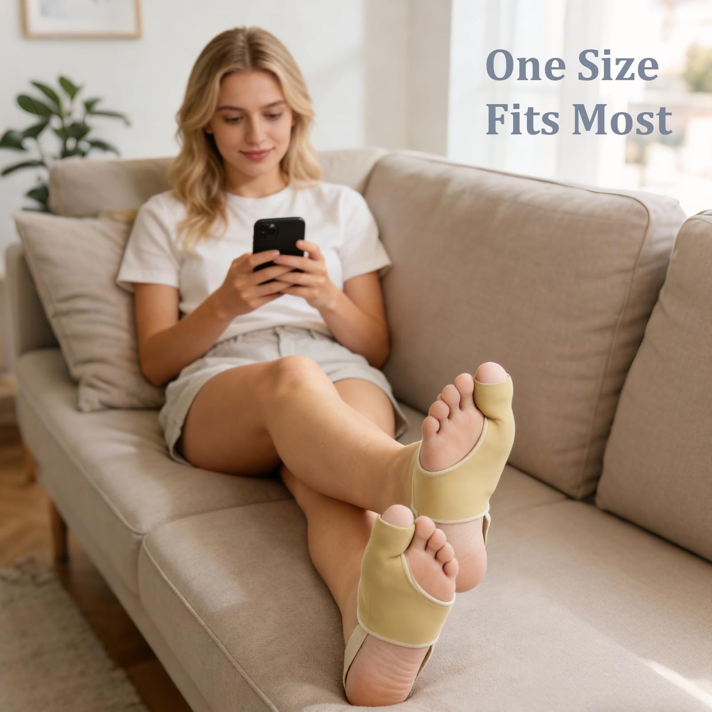 KIMCHUL 2-Pack Bunions Corrector, Unisex, Upgraded Version—Separates the big toe to relieve pain, breathable support-style bunions corrector for day and night use