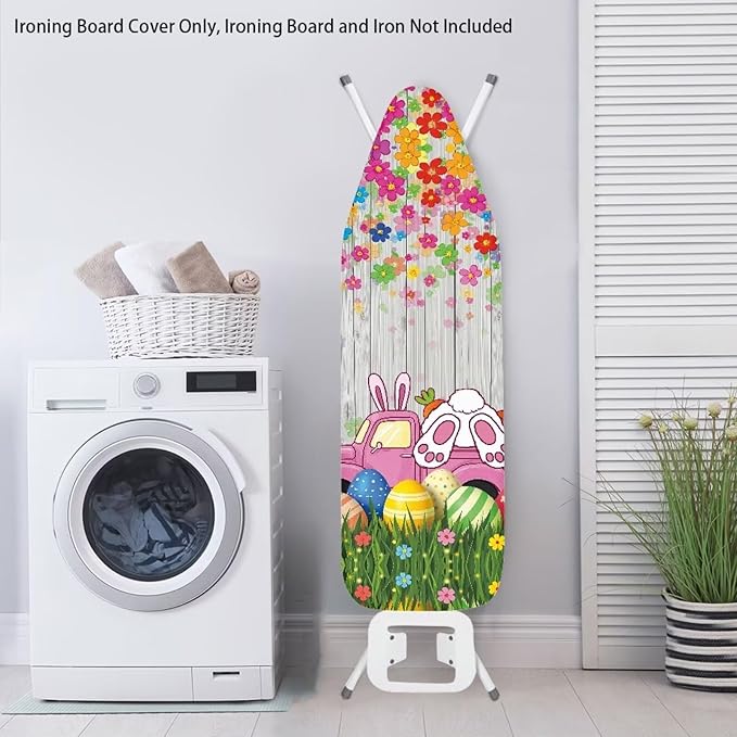 Bunny Ironing Board Cover Easter Standard Size Wood Print Ironing Board Dust