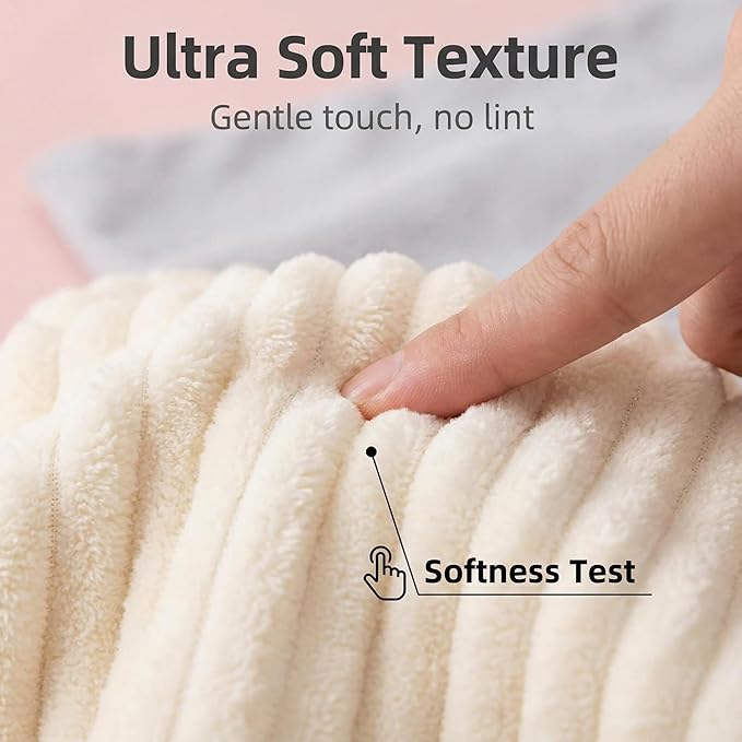 4PCS Beige Microfiber Hand Towels