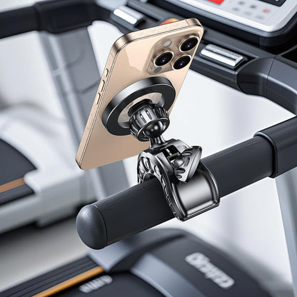 Coolpow Gym Magnetic Phone Holder Mount for MagSafe【Strong Magnets】 Stroller Phone Holder Adjustable Stand Clamp, with Gym Equipment, Stroller, Shopping Cart, Treadmill for iPhone 17 Pro Max 16 15 14