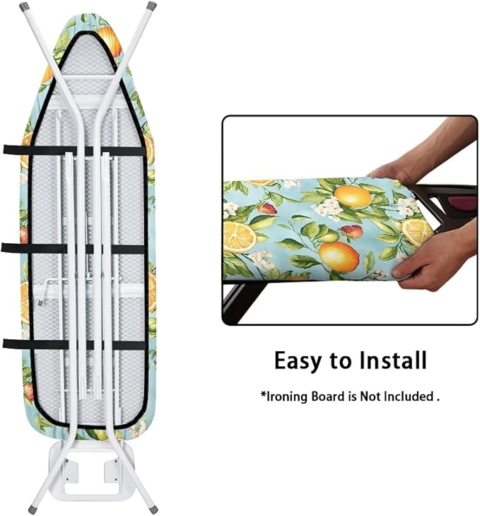 Lemon Fruit Ironing Board Cover Stain Resistant Lightweight Table Top Ironing