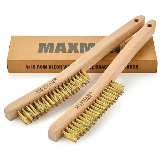 MAXMAN Brass Brush, Soft Brass Bristle, Wire Brushes