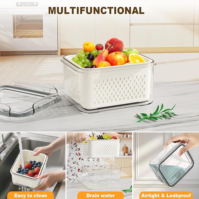 8 Pcs Fruit Storage Containers for Fridge