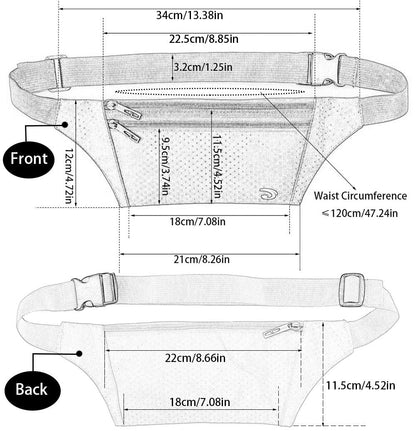 Naoki Outdoor Sports Running & Jogging & Travel Waterproof Utralthin Waist Pack/Bag Runner Belt