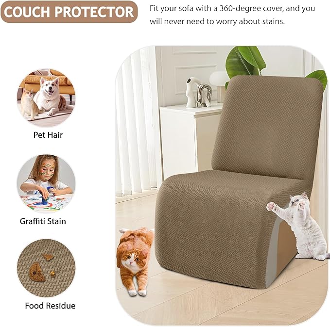 ALIECOM 100% Waterproof Recliner Sectional Couch Covers L Shape Stretch Corner