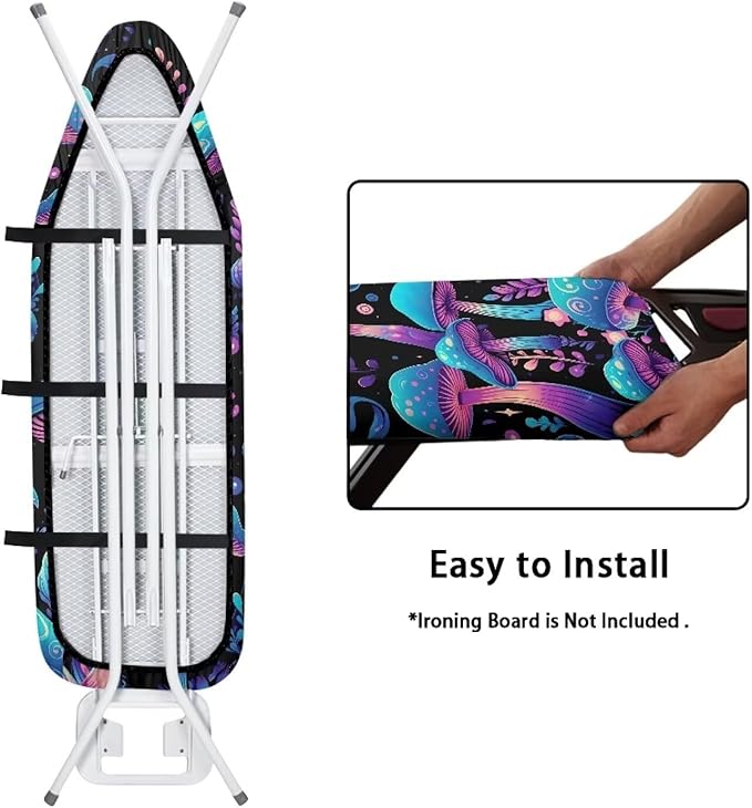 GLENLCWE Blue Mushroom Ironing Board Cover