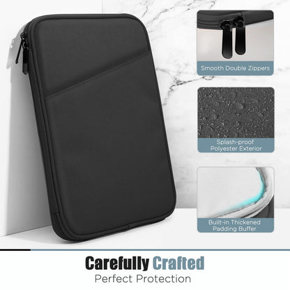 TiMOVO 9-11" Tablet Sleeve for iPad 11-inch A16 2025, iPad 10.9"/10.2", Galaxy Tab A9 Plus 11", Protective Bag with Pocket, Black