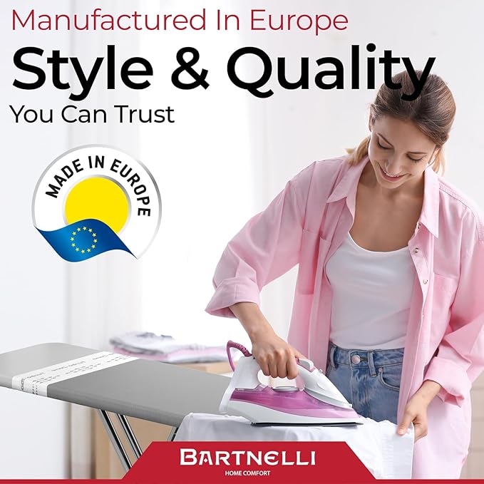 Bartnelli Ironing Board Cover and Pad, Made in Europe