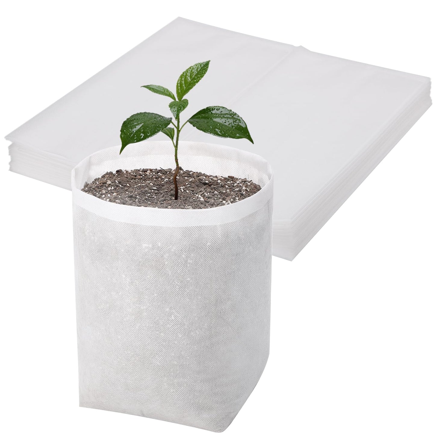 ENPOINT Fabric Grow Bags - 12.6x13.4 inches Breathable Seed Starter Plant Grow Bags for Seedling Pots, Nursery Pots for Plants, 50pcs