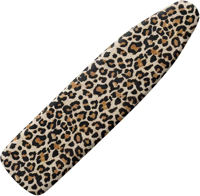 Light Brown Leopard Ironing Board Cover and Pad Heat Reflective Pad Protector