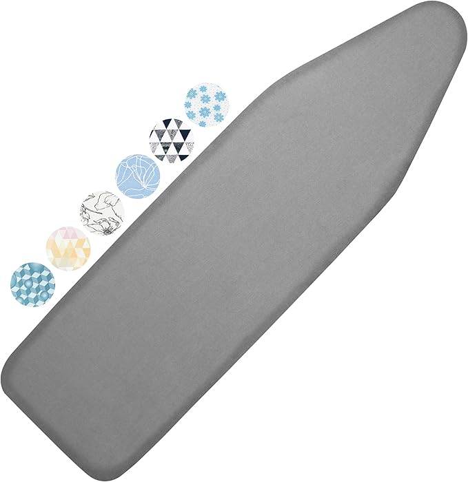 Ironing Board Cover and Pad, 15x54 Standard Size Thick Iron Padding, Scorch &