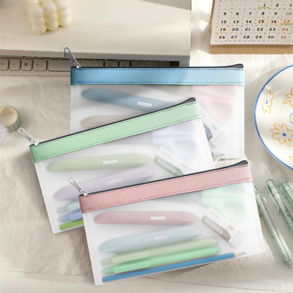 Timart Clear Pencil Pouch-3 Pack, Clear Pencil Case, Pen Holder with Zipper for Kids, Makeup Pouch, Kids Pencil Pouch for Office School Supplies Travel Accessories