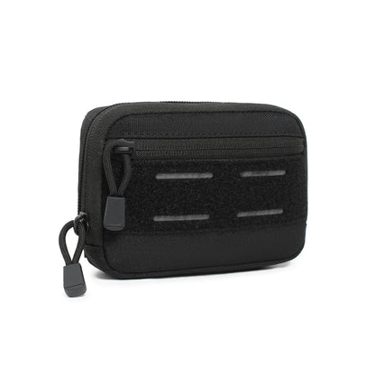 Mini Heavy Duty Tactical Belt Pouch for Men - Small Molle Pouch,Tactical Admin Pouch Compact EDC Utility Gadget Gear Pouches for Traveling, Hiking (Black-1 Pack)