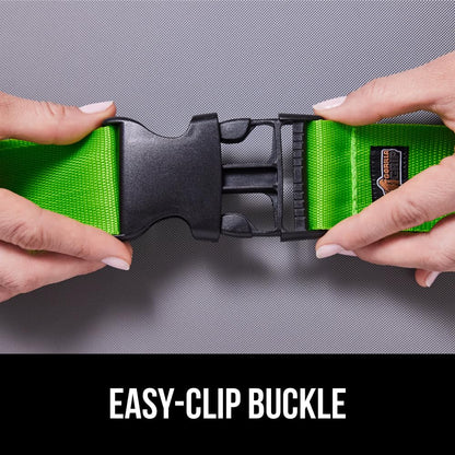 GORILLA GRIP Heavy Duty Adjustable Luggage Straps for Suitcases, Easy to Identify Travel Belt Connector Holds Suitcase Together, Extends Life of Bag, Strap Connects Two Bags, Accessories 2 Pack Green