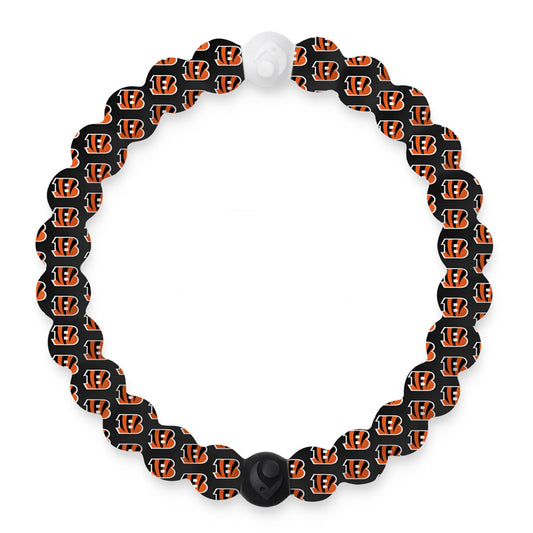 Lokai Silicone Beaded Bracelet for Men & Women, NFL Football Collection - Cincinnati Bengals, Medium - Silicone Jewelry Fashion Bracelet Slides-On for Comfortable Fit