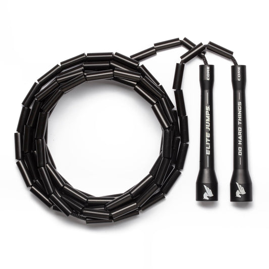 Elite Jumps - Do Hard Things 1” Beaded Jump Ropes - Strong & Durable Materials - Resize & Adjust - Fitness & Cardio Training - Improve Rhythm, Speed, Agility