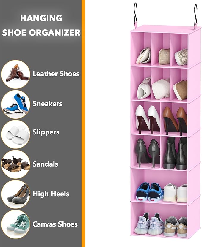 SpaceAid 2 Pack Hanging Closet Organizer and Storage