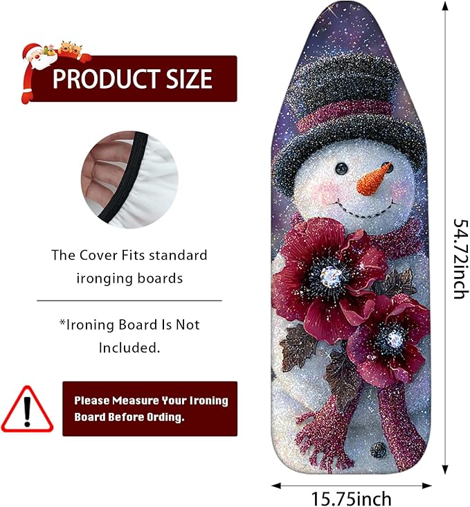 Nuxovilar Ironing Board Cover Winter Snowman