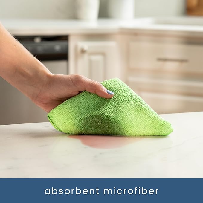 S&T INC. 100 Pack Microfiber Cleaning Cloth, Bulk Towels