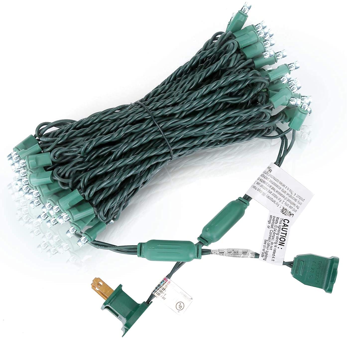 AIDDOMM 50 Counts Cool White LED Christmas Lights – 25ft 5mm White Christmas Lights Outdoor Commercial Grade Waterproof, Indoor Christmas Tree Decorations, Green Wire Mini String Lights, UL, IP:65