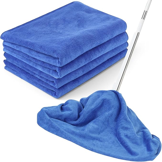 4 Pack Extra Large Microfiber Cleaning Cloths 20"x30", Lint-Free Reusable Towels