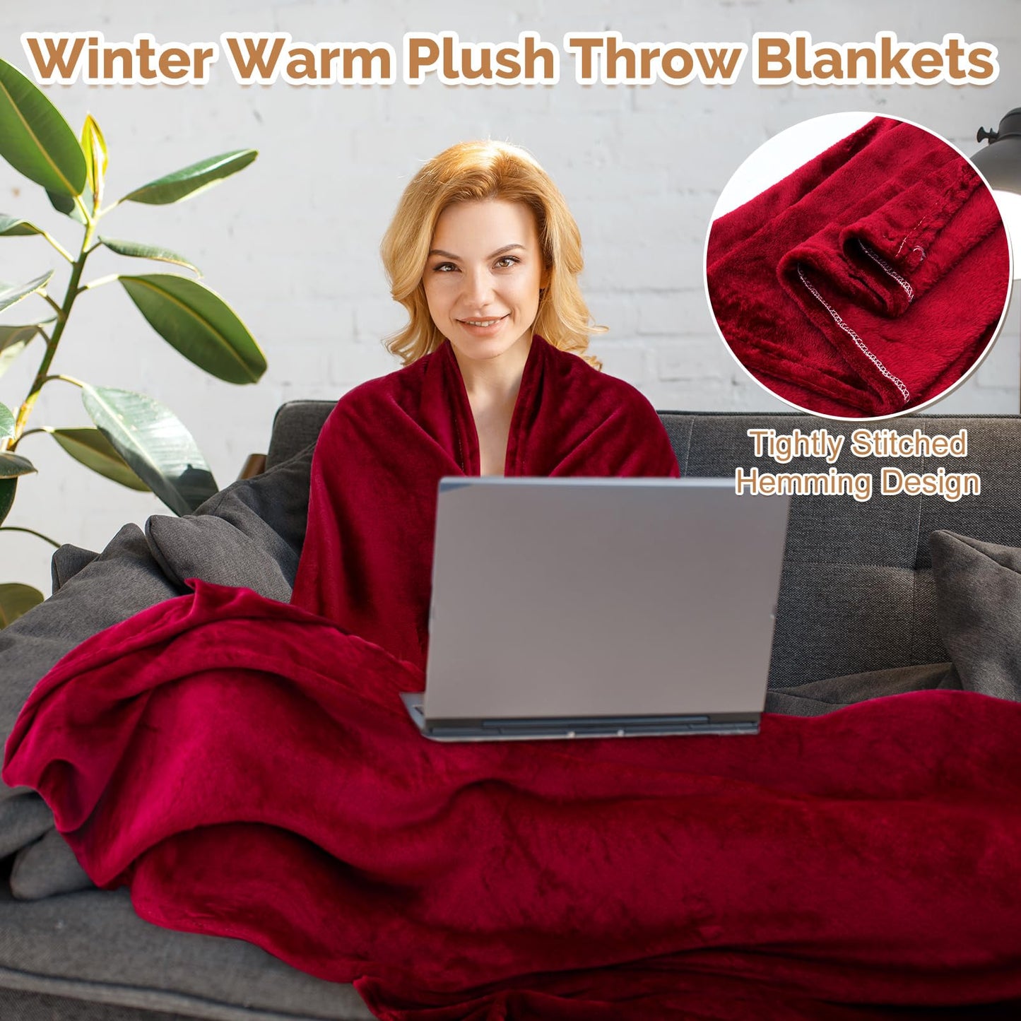 Panitay 10 Pcs Fleece Throw Blanket Bulk 50 x 60 Inches Cozy Fuzzy Flannel Plush Soft Blankets for Sofa, Couch Bed Warm Throws for Wedding Homeless Christmas Party Gift(Multicolor)