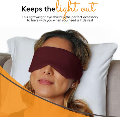 Happyluxe Escape Sleep Mask - Buttery Soft Airplane Eye Mask for Sleeping or Napping in Bed. Machine Washable. - Jet Black, Made in USA