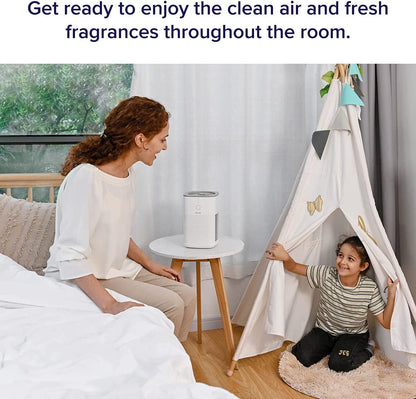 LEVOIT Air Purifier for Bedroom Home, Dual HEPA Filters with Aromatherapy Diffuser, Quiet Sleep Mode, Air Cleaner for Smoke, Allergies, Pet Dander, 100% Ozone Free, LV-H128, Gray
