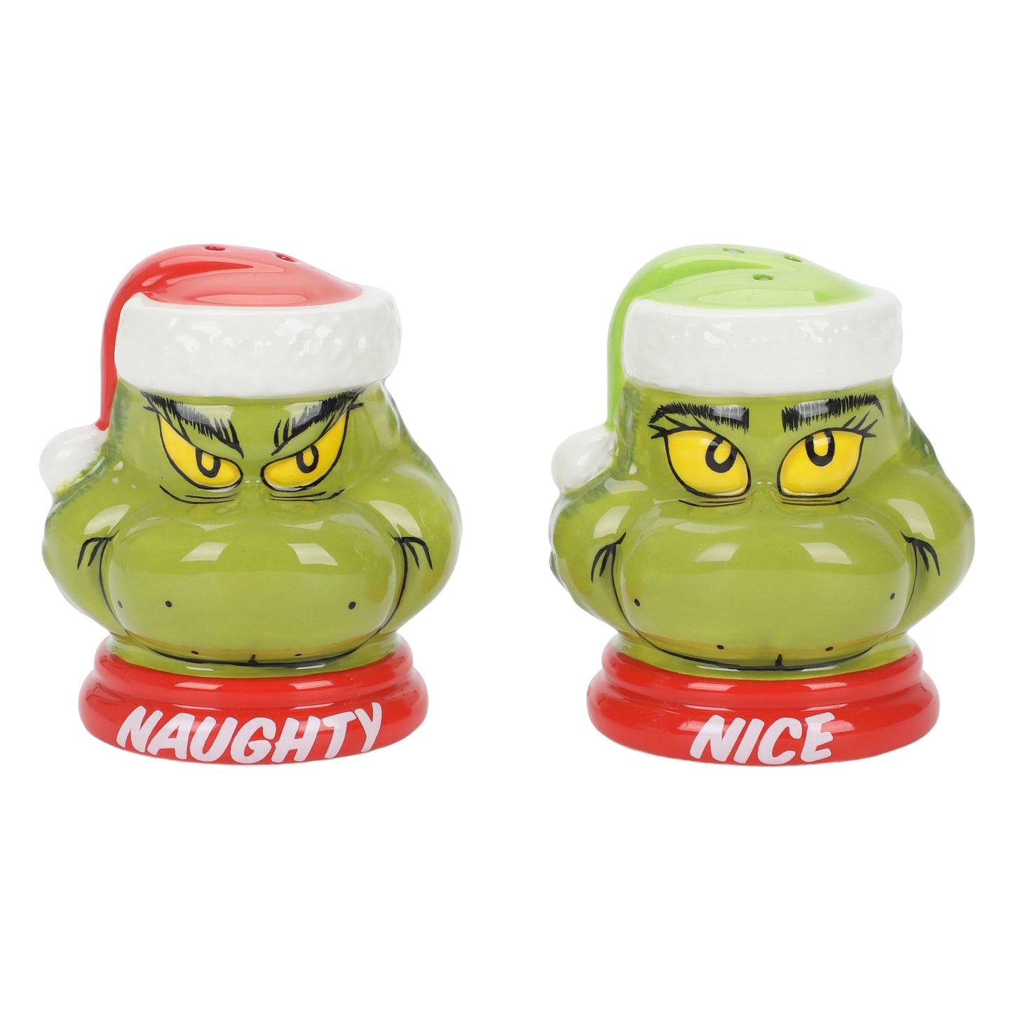 Vandor Dr. Seuss The Grinch Naughty or Nice Salt And Pepper Shaker Set,Multicolor