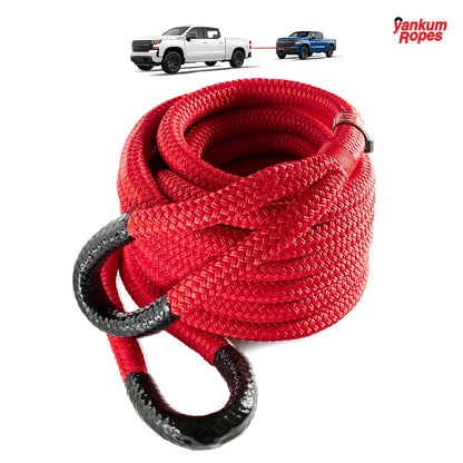 Yankum Kinetic Recovery Rope - Heavy Duty 7/8" x 30' Tow Rope, Off-Road & Vehicle Recovery, Kinetic Energy Ropes for 4x4, Jeep, and Trucks, Made in USA – Python Series