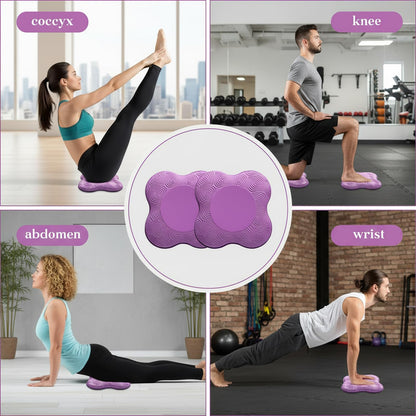 2 Pack Yoga Knee Pads Elbow Cushions Extra Thick Knee Cushion Soft Pilates Kneeling Pad Exercise Yoga Supplies for Women and Men Hands Elbows Wrists Floor Workout Support Pads Essentials