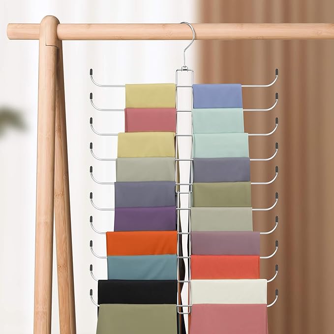 Leggings Hangers for Closet, Metal Yoga Pant Legging Organizer Holds 20 Leggings