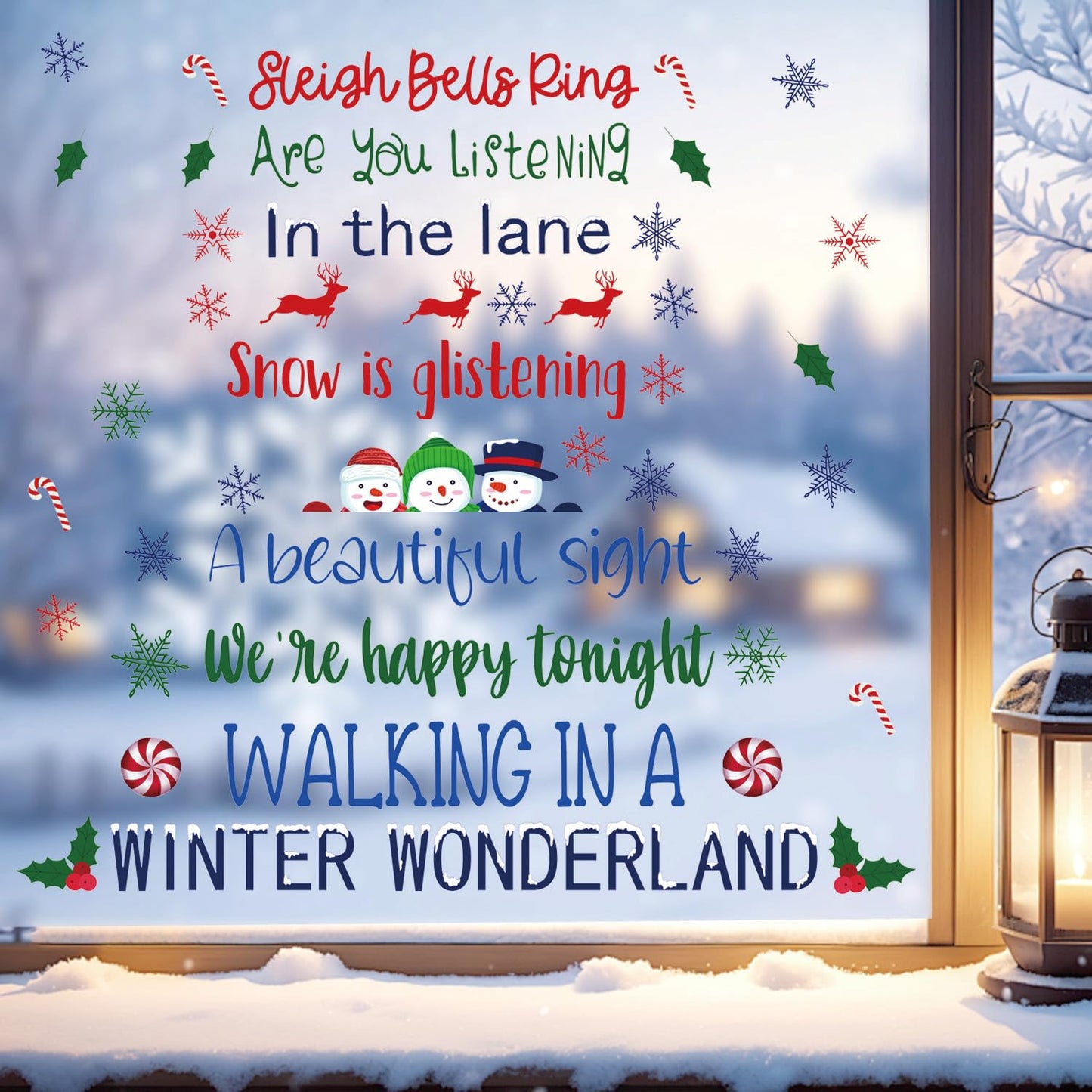 TOARTi Merry Christmas Stairs Stickers Xmas Quotes Wall Sticker Merry Christmas Wall Decals Xmas Party Winter Holiday Supplies Stairs Decoration