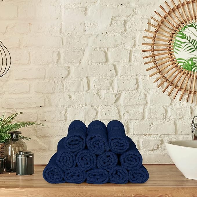 Utopia Towels Wash Cloths Set, 12 by 12 Inches, 100% Cotton Ring Spun, Highly