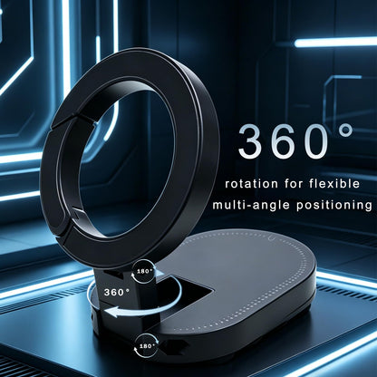 3-in-1 Suction Magnetic Phone Holder, 2026 New Foldable & 360° Rotatable MagLock Suction Mount with Suction, Magnetic Gym Phone Holder, Ideal for Car Dashboard, Gym, Kitchen, Office