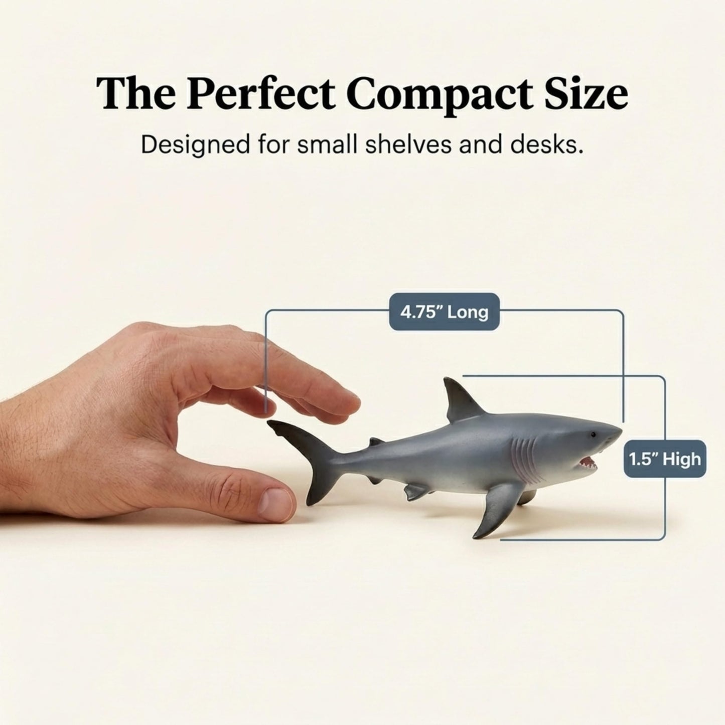The Bridge Collection Decorative Shark Figurine – Coastal Ocean Shark Statue for Beach House Decor – Nautical Marine Life Accent for Shelves Tables Or Desks