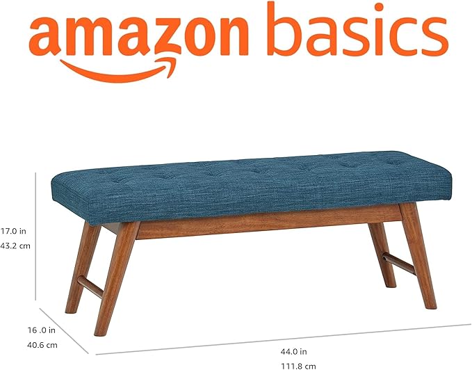 Amazon Basics Modern Haraden Upholstered Button-Tufted Bench