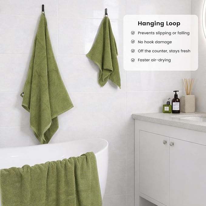 SEMAXE 12-Piece Family Bathroom Towel Set