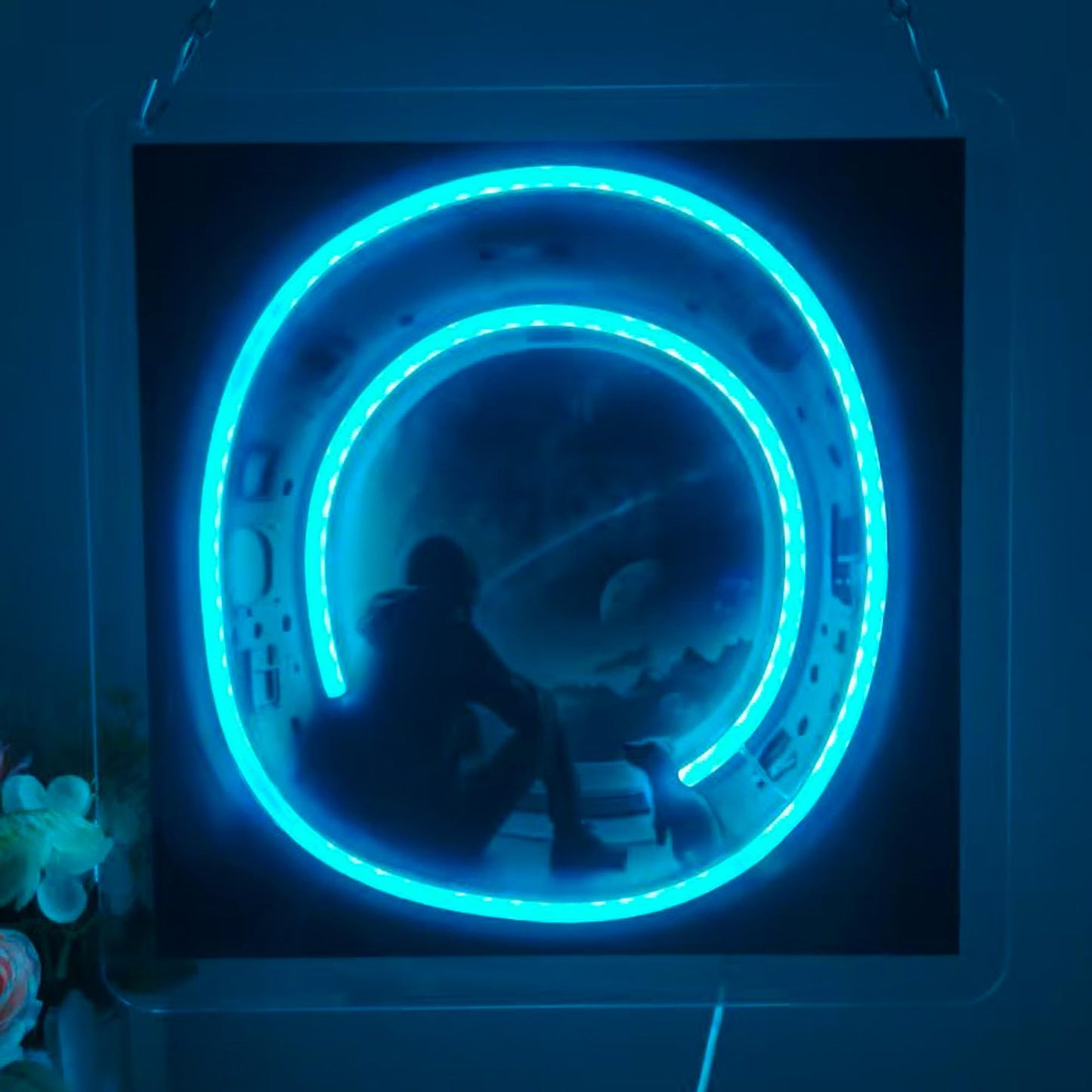 Astronaut In The Spacecraft LED Neon Sign, Space Explorer Neon Lights for Wall Decor, Bedroom, Game Room, Office, Party, Christmas Gifts