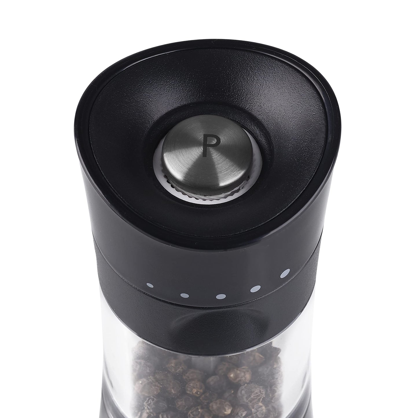 Cole & Mason Harrogate Black Salt and Pepper Grinder Set, Adjustable Ceramic Mechanism, Inverta, ABS Plastic, 154 mm, Gift Set, Includes 2 x Salt and Pepper Mills