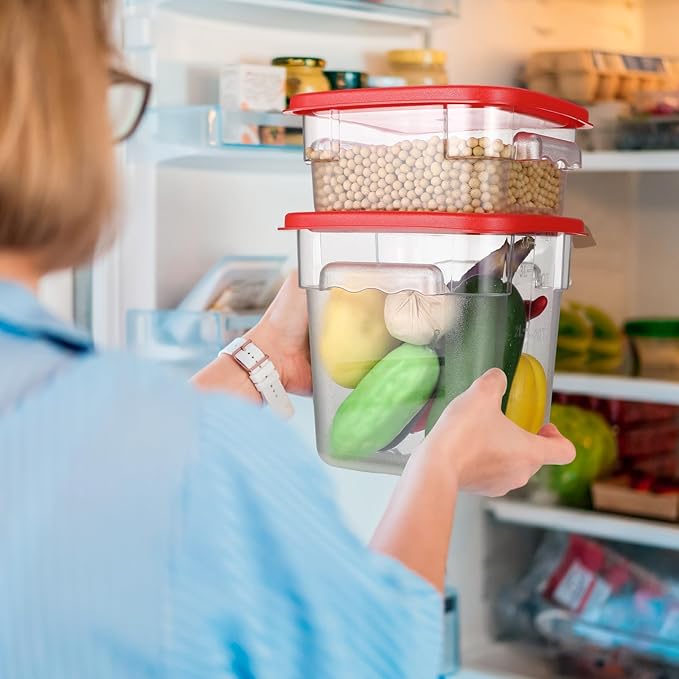 Barydat 4 Pcs Square Food Storage Containers
