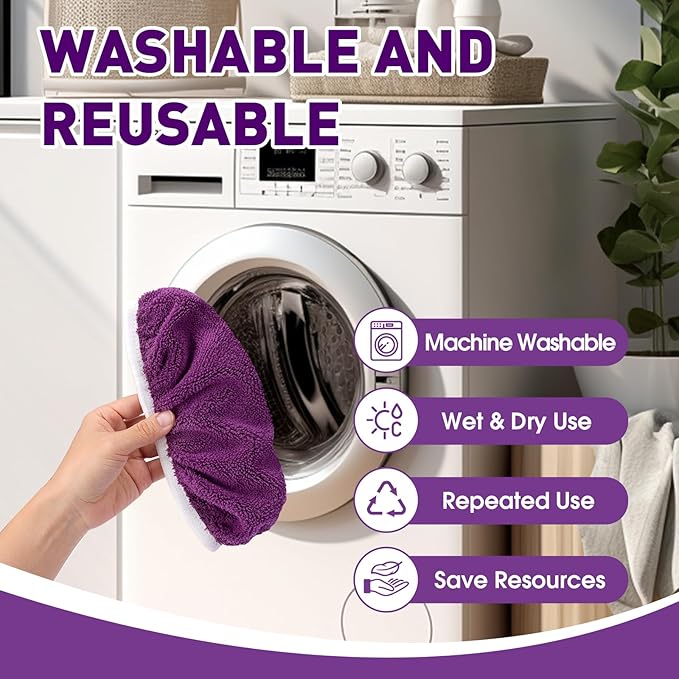 Microfiber Mop Pads, Dry Flat mop Cover & Washable Wet Pads Refill