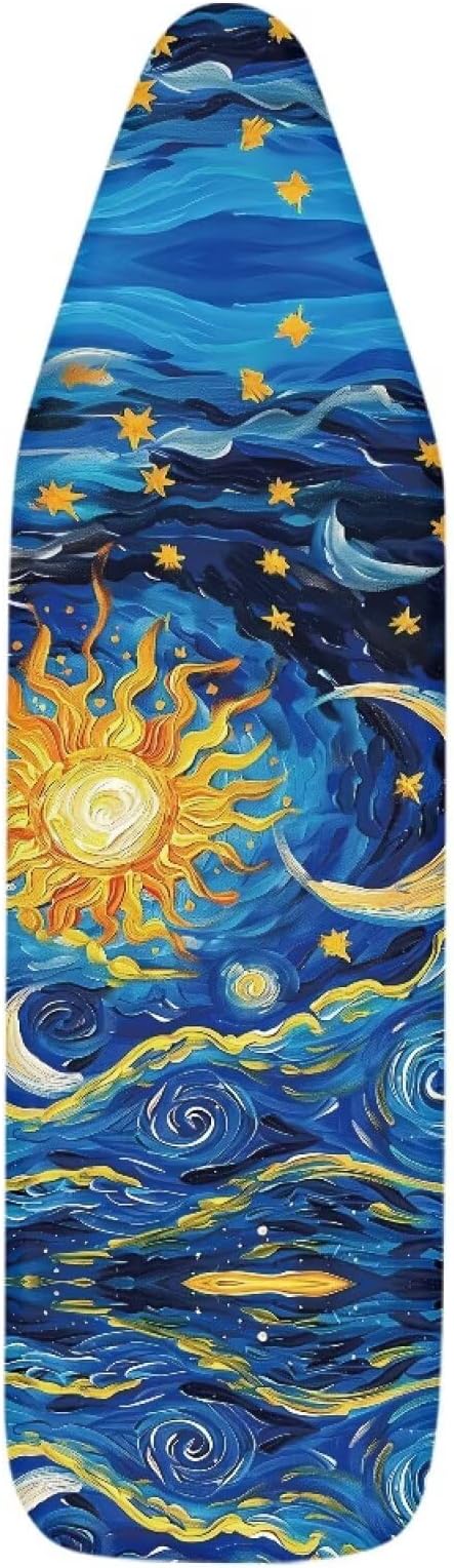 Moon Print Ironing Board Cover and Pad Washable Thick Padding Heavy Duty Iron